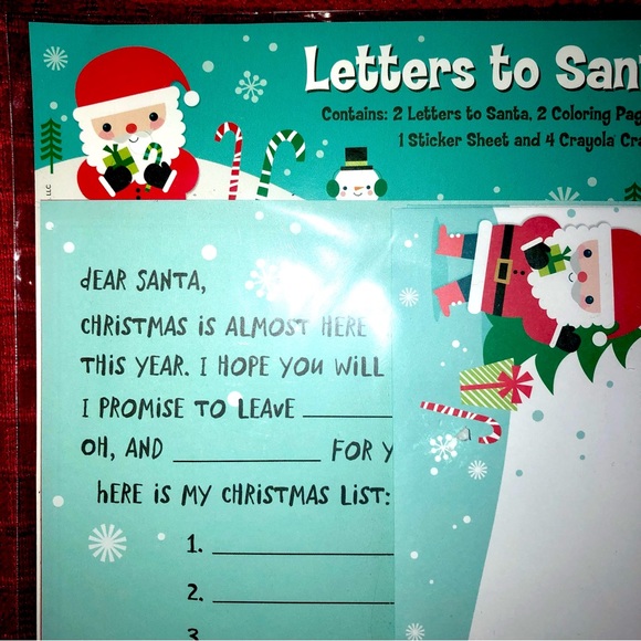 Hallmark Santa Letters with coloring sheets, envelopes, Crayons - Picture 9 of 16